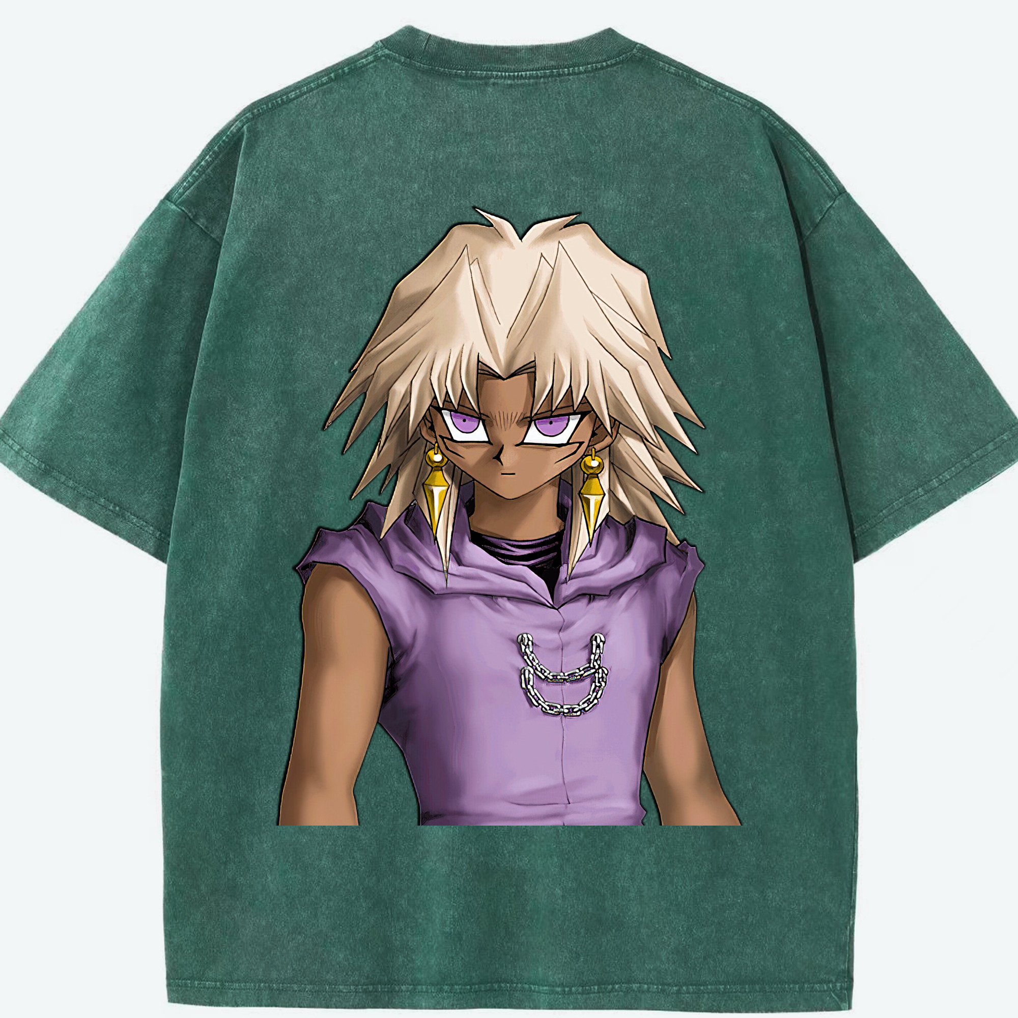 （画像用） 遊☆戯☆王 Yu-Gi-Oh! 綿100% ヴィンテージ風 半袖Tシャツ（背面プリント）